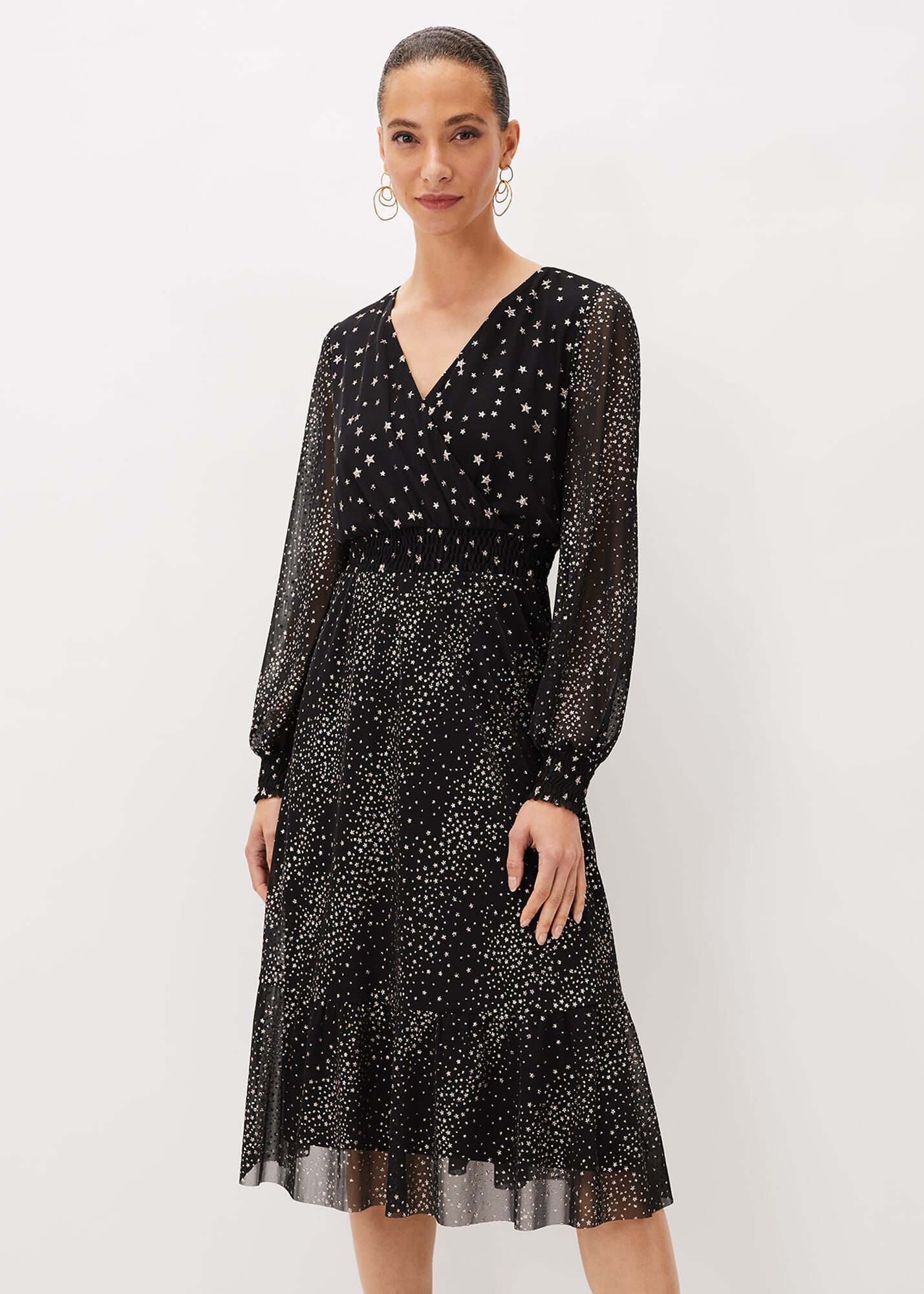 Star Shimmer Wrap Dress | Phase Eight